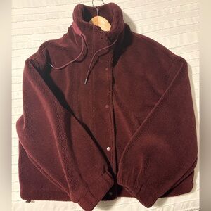Elodie from Urban Outfitters Merlot colored jacket sz L